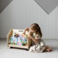 BusyKids Doppelseitiges Bücherregal auf Rollen